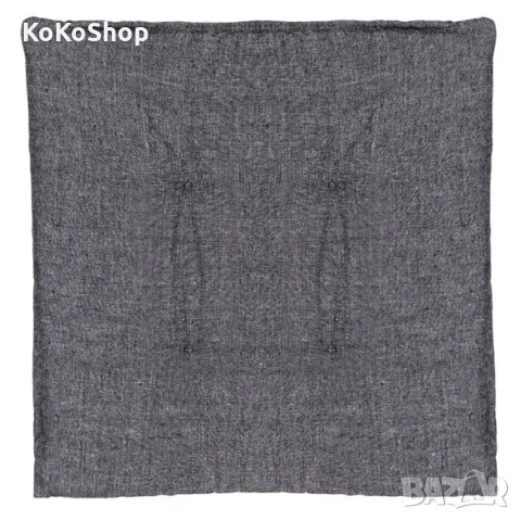 Сива възглавница  за стол-38х38х5 см./декоративна възглавница, снимка 2 - Възглавници - 49689238