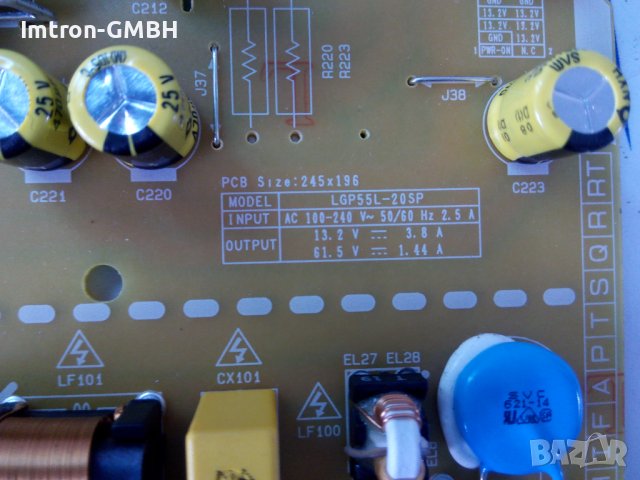  Захранване Power Supply Board  LG  LGP55L-20SP / 55NANO906NA, снимка 2 - Части и Платки - 37583915