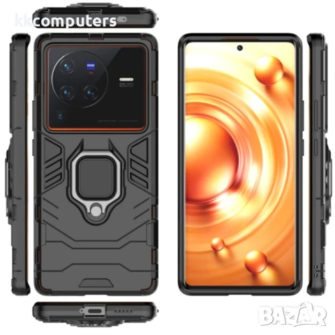 vivo X80 Pro 5G Удароустойчив Ring Holder Калъф и Протектор, снимка 3 - Калъфи, кейсове - 50741603