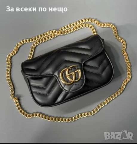 Gucci Дамска Кожена Чанта С Дълга Дръжка Която Става На Две Къси, снимка 5 - Чанти - 48972308