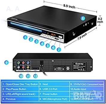 Gueray DVD плейър за телевизор Безплатен DVD CD плейър за всички региони , снимка 3 - Друга електроника - 43360963