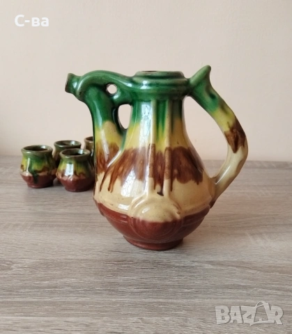  Сервиз керамичен за ракия , снимка 3 - Сервизи - 53187422