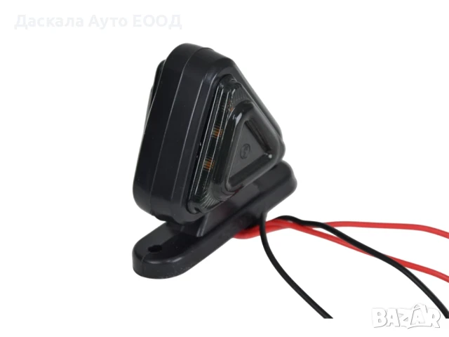 1бр. ОПУШЕНО триъгълно ЛЕД LED рогче с 18 диода, червено-оранжево , 12-24V, снимка 3 - Аксесоари и консумативи - 50696375
