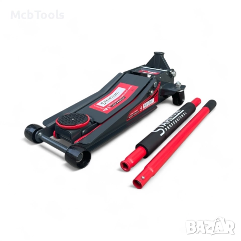 Нископрофилен крик крокодил 4 тона с 2 помпи STAHLMAYER-XL 83-505мм, снимка 2 - Други инструменти - 46004968