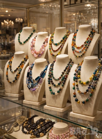 САМО 50 Евро!!! 23 БРОЯ гердани и колиета от натурални камъни