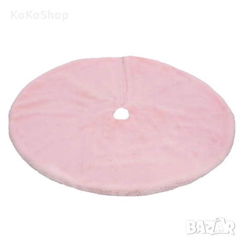 Килимче за елха-60 см./розово килимче за елха/плюшено килимче за елха, снимка 2 - Декорация за дома - 52444101