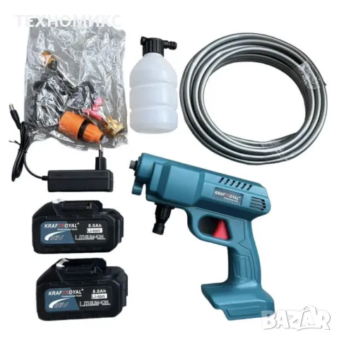Мобилна Акумулаторна Водоструйка KraftRoyal с 2 Батерии 36V 8Ah , снимка 2 - Други инструменти - 48024457