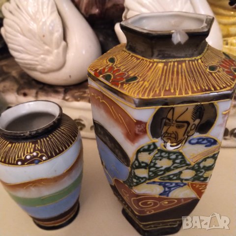 Сатцума лот две стари вази НАМАЛЕНИ , снимка 2 - Вази - 37165870