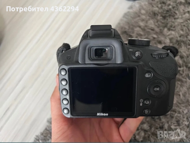 Фотоапарат Nikon d3200 DSLR Никон с обектив, снимка 5 - Фотоапарати - 52348492