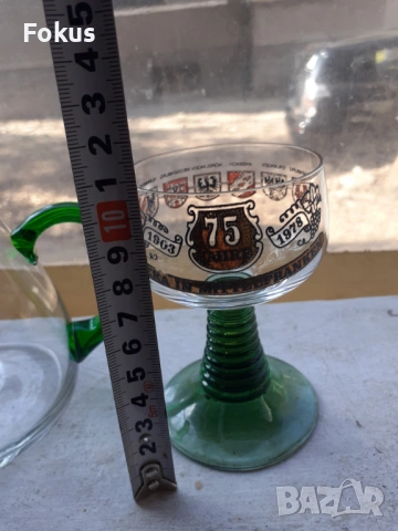 Стара немски сервиз за ракия 6 чаши + каничка - нови, снимка 4 - Антикварни и старинни предмети - 53390192
