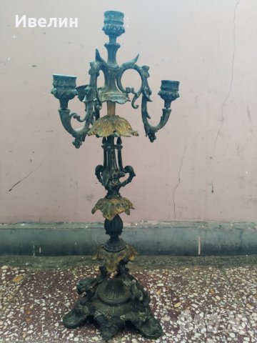 стар бароков свещник, снимка 1 - Антикварни и старинни предмети - 26651700