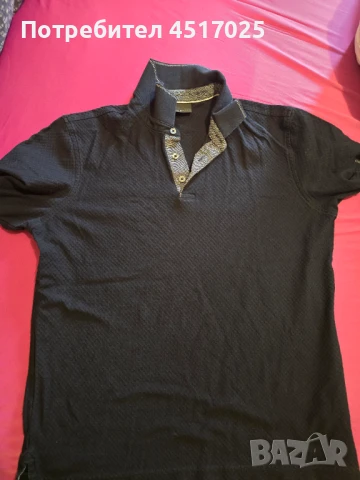 Мъжка черна тениска bugatti