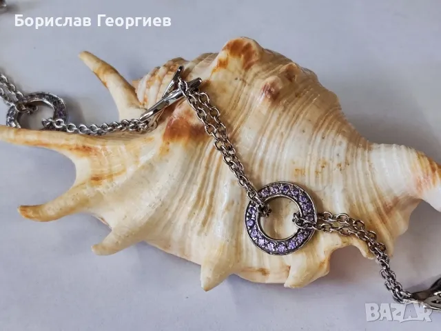 Сребърен комплект гривна с обеци Nuove Gioie, снимка 10 - Гривни - 49560739