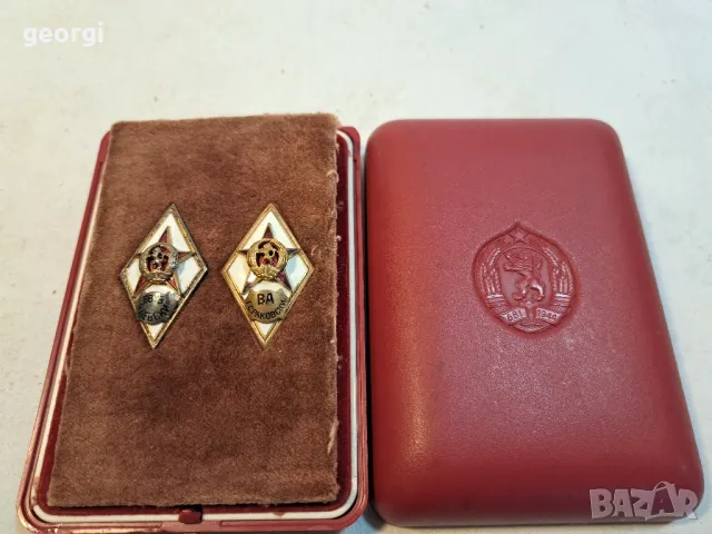 награден знак офицерски ромб ВВУЗ Васил Левски и ВА Г.С.Раковски, снимка 1