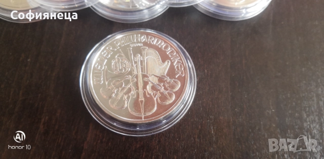 Виенска Филхармония 1 OZ 2024 унция инвестиционно сребро МИНТ, снимка 3 - Нумизматика и бонистика - 45591733