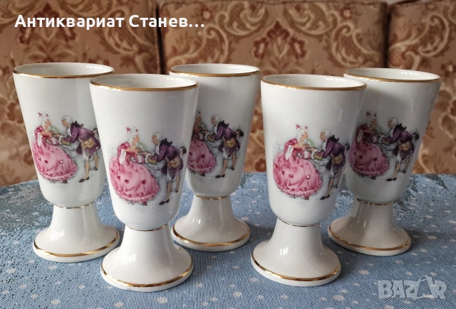 Комплект порцеланови чаши за какао, снимка 2 - Чаши - 53294935