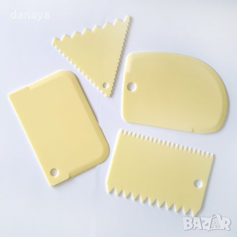 1474 Комплект сладкарски шпатули за декорация и заглаждане на торти 4 броя, снимка 4 - Аксесоари за кухня - 28589065