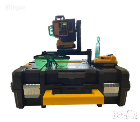 Лазерен 3D -  360 градуса нивелир с 2 батерии 12V 3 AH, 3 лъча, снимка 4 - Други стоки за дома - 52853726