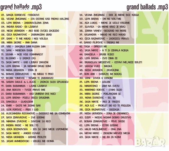 Grand Ballads MP3, снимка 2 - CD дискове - 49644585