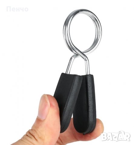 2бр. 28 мм скоби пружинна скоба яка клипсове фитнес тежести дъмбел гира щанга пречупен лост комплект, снимка 4 - Фитнес уреди - 27610392