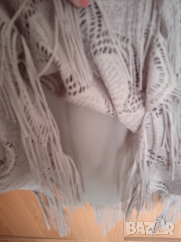 Бежова рокля с ресни, снимка 6 - Рокли - 43157904