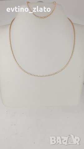 Златно колие и гривна Диамантена серия, снимка 4 - Колиета, медальони, синджири - 38127874