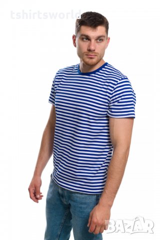 Нова мъжка класическа моряшка тениска , снимка 3 - Тениски - 27940848