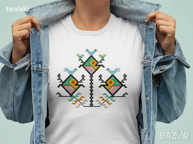 Тениски с шевици принт. Модели и размери, снимка 9 - Тениски - 30560298