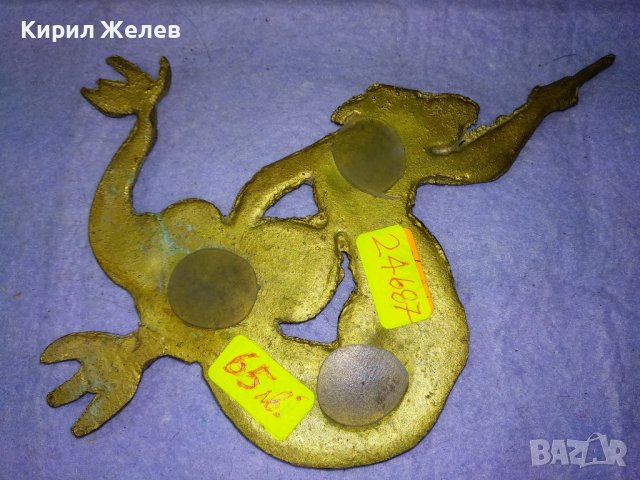 ТРИТОН МИТИЧНО МОРСКО ЧУДОВИЩЕ Стар БРОНЗОВ БАРЕЛЕФ ПАНО За КОЛЕКЦИЯ ТЕМАТИЧНА УКРАСА БРОНЗ 24687, снимка 9 - Колекции - 43888498