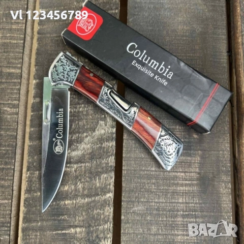 Сгъваем ловен нож COLUMBIA A3159 WOOD -105х237 мм, снимка 5 - Ножове - 52206560