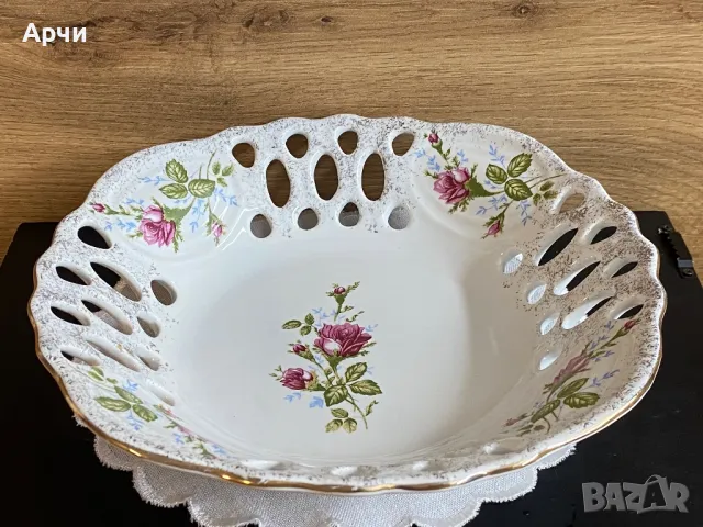 Порцеланова ажурна купа -Poland, снимка 2 - Сервизи - 48365744