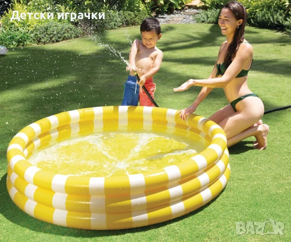 Детски надуваем басейн Intex, Zesty Lemon 147 x 33 см, 2 въздушни камери, PVC, лимон, снимка 1