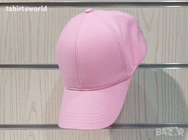 Нова изчистена шапка с козирка в розов цвят, микрофибър, снимка 5 - Шапки - 37505714