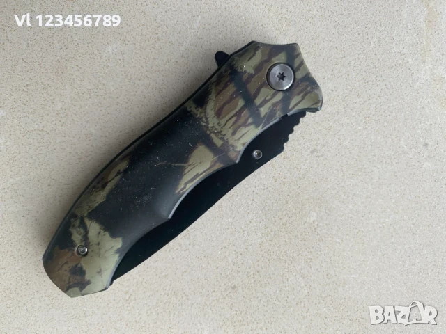 Сгъваем полуавтоматичен нож Columbia / 80х195см / , маскировъчен, снимка 3 - Ножове - 50834728