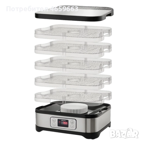 Дехидратор за храна, плодове, зеленчуци, гъби Ruhhy, Уред за сушене,LCD дисплей, Голям капацитет 10л, снимка 4 - Други - 52547236