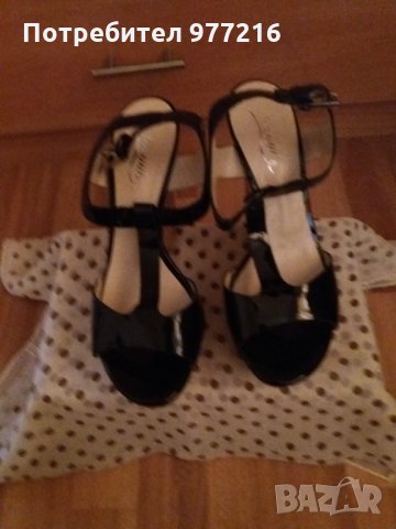 Дамски сандали от естествен лак+подарък стилни обеци, снимка 4 - Сандали - 32321922