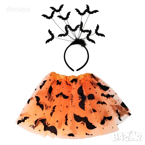 5224 Хелоуин комплект пола с диадема от прилепи