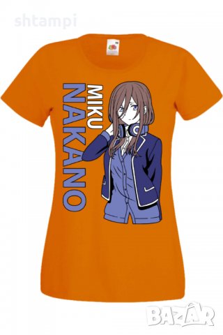 Дамска тениска The Quintessential Quintuplets Miku Nakano,Анимация,игра,Празник,Повод., снимка 8 - Тениски - 38074673