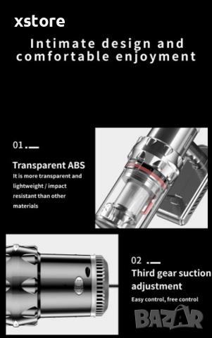 Вертикална прахосмукачка за дома и автомобила, снимка 4 - Прахосмукачки - 52796100