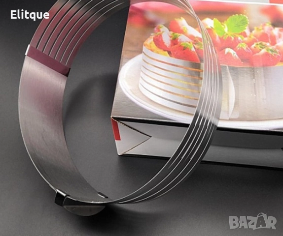 Форма за печива, от неръждаема стомана с процепи за равно изрязване на блатове - 2бр в комплект, снимка 2 - Други - 52903411