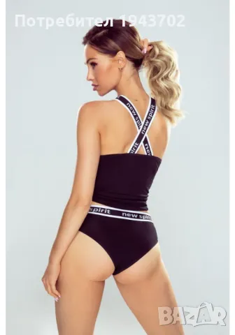 Спортен дамски топ в черен цвят Aurelia, снимка 3 - Корсети, бюстиета, топове - 48045107