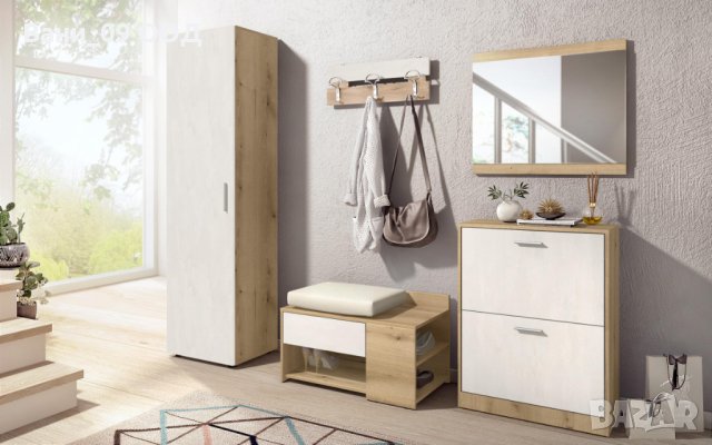 Шкаф за обувки с голяма възглавница за сядане, снимка 3 - Шкафове - 33147657