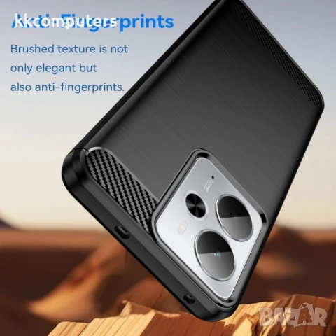Realme 14 5G / 14T 5G Carbon Fiber Калъф и Протектор, снимка 4 - Калъфи, кейсове - 50653515
