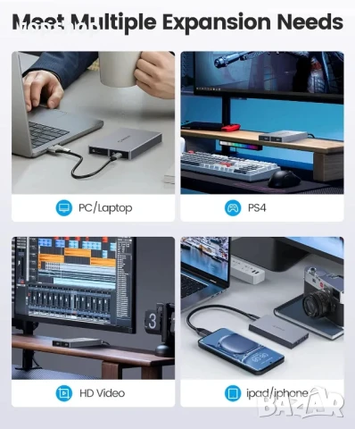 НОВА кутия за 2 NVMe M.2 SSD диска ORICO, USB 3.2 Gen2 10Gbps M.2 Type-C SSD, PCIe M-Key, B & M Key, снимка 7 - Кабели и адаптери - 50542648