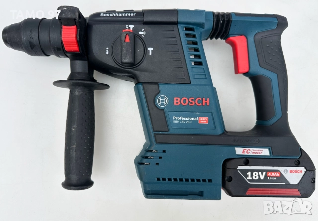 BOSCH GBH 18V-26 F + Bosch GDE 18V-16 - Безчетков перфоратор с прахоуловител, снимка 3 - Перфоратори - 52923844