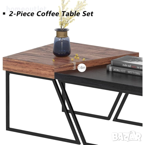 Декоративни маси с интересен дизайн (к-кт от 2 бр.) 10FJGSCT03BK, снимка 7 - Маси - 42086348