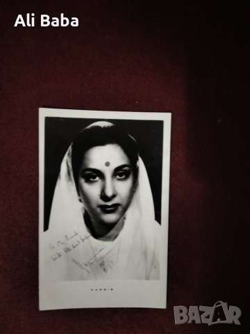 Картичка снимка актрисата Наргис Дут , снимка 1 - Колекции - 43628816