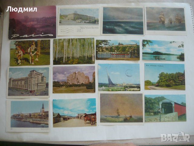 Стари пощенски картички с изгледи от много страни, снимка 8 - Колекции - 19410255