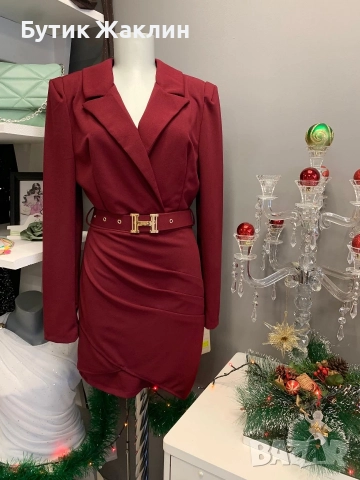 Елегантна рокля с колан, снимка 5 - Рокли - 52716459