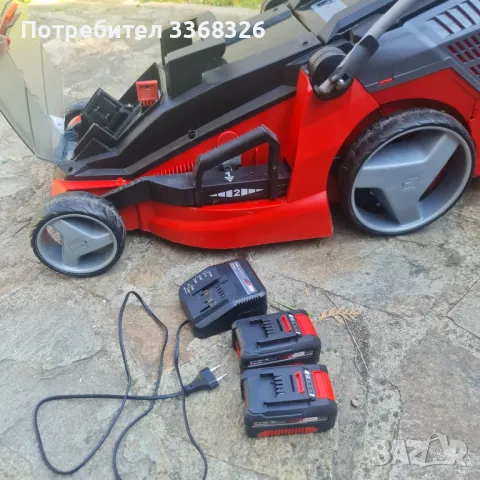 Акумулаторна косачка Einhell Power-X-Change GE-CM 43 Li M Kit, 18 V 4.0 Ah, снимка 6 - Градинска техника - 50394128